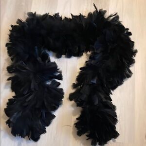 Black Feather Boa Scarf